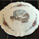 Service of 12 dessert plates and its serving dish - Obernai - Sarreguemines - Henry Loux