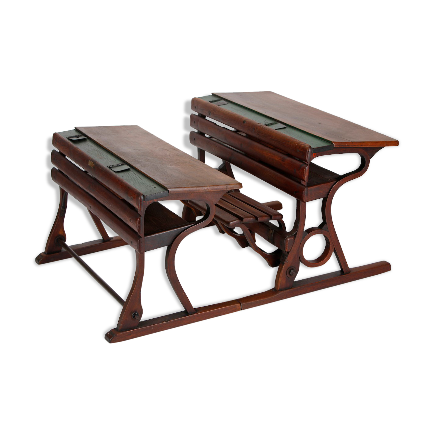 Set of Two Czech school desks from D. G. Fischel & Söhne