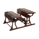 Set of Two Czech school desks from D. G. Fischel & Söhne