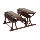 Set of Two Czech school desks from D. G. Fischel & Söhne
