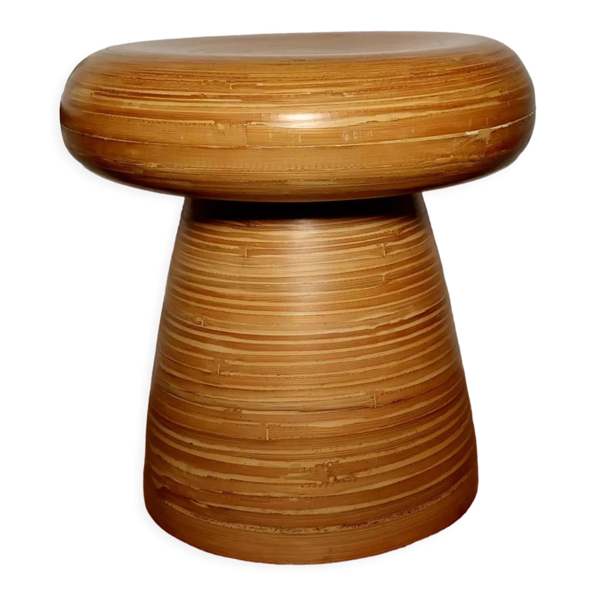 Bamboo mushroom stool, circa 1980