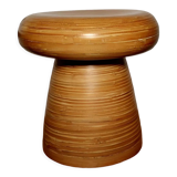 Bamboo mushroom stool, circa 1980