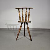 Old farmers tripod chair for decorative use