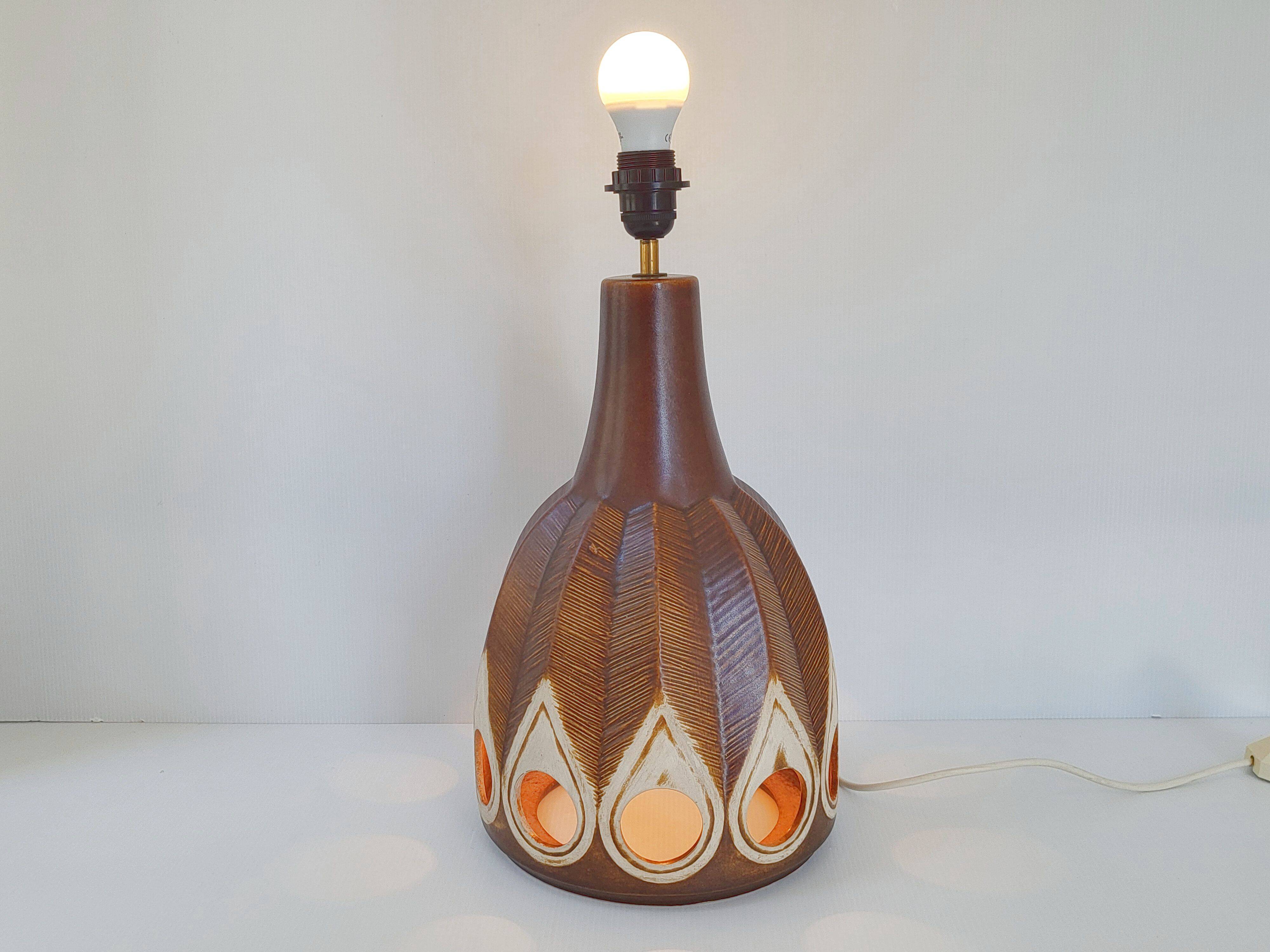 Lampe aux plumes vintage 1960