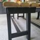 Pair old bench in industrial and vintage pine
