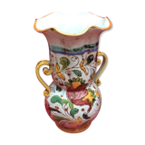Italian ceramic vase with two handles