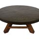 Table basse ronde brutaliste, années 60
