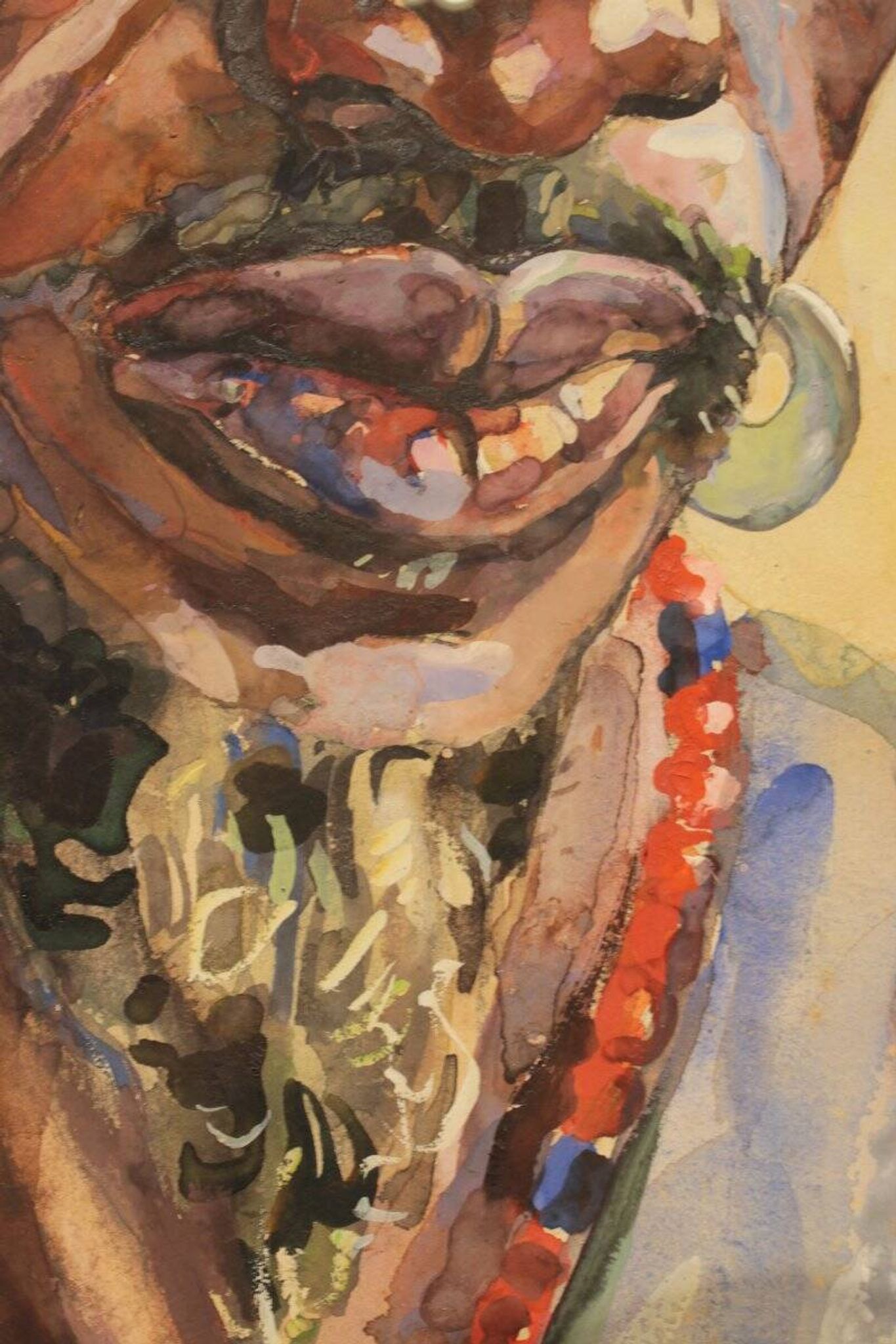 Portrait of a Beninese by Pierre Matossy (1891-1969) - dated 20 June 1952