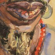 Portrait of a Beninese by Pierre Matossy (1891-1969) - dated 20 June 1952