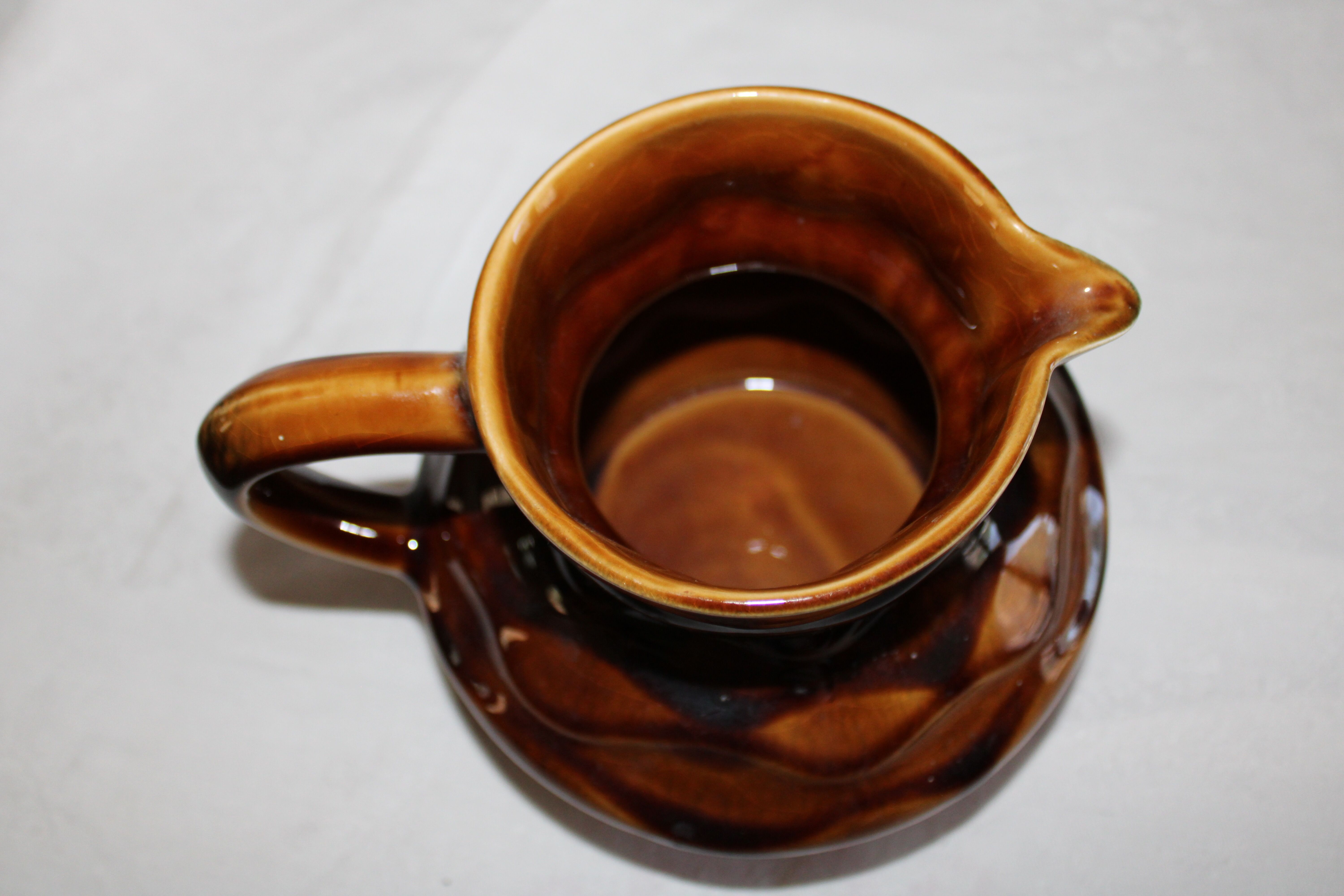 Sarreguemines pitcher in barbotine