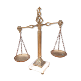 Apothecary balance in bronze and marble