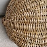 Vintage oval wicker basket with handle