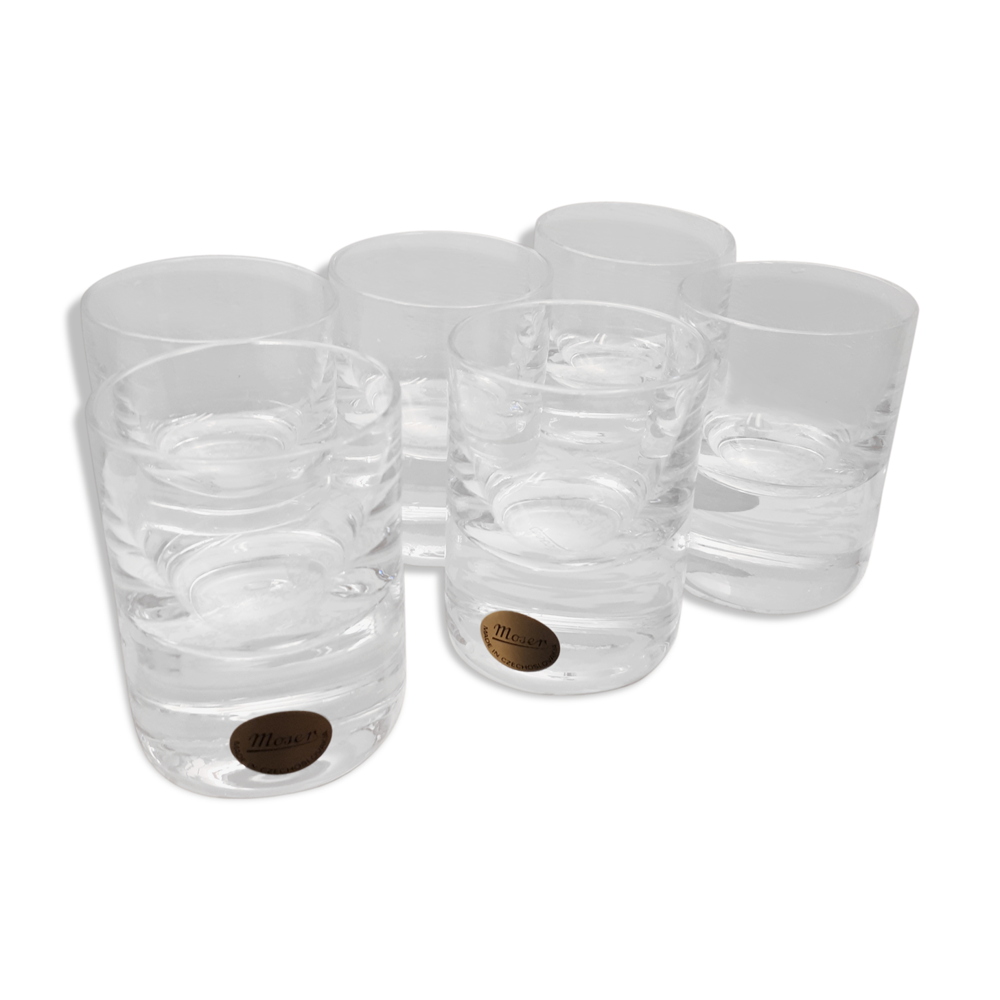 Set 6 glasses 1960 crystal Moser