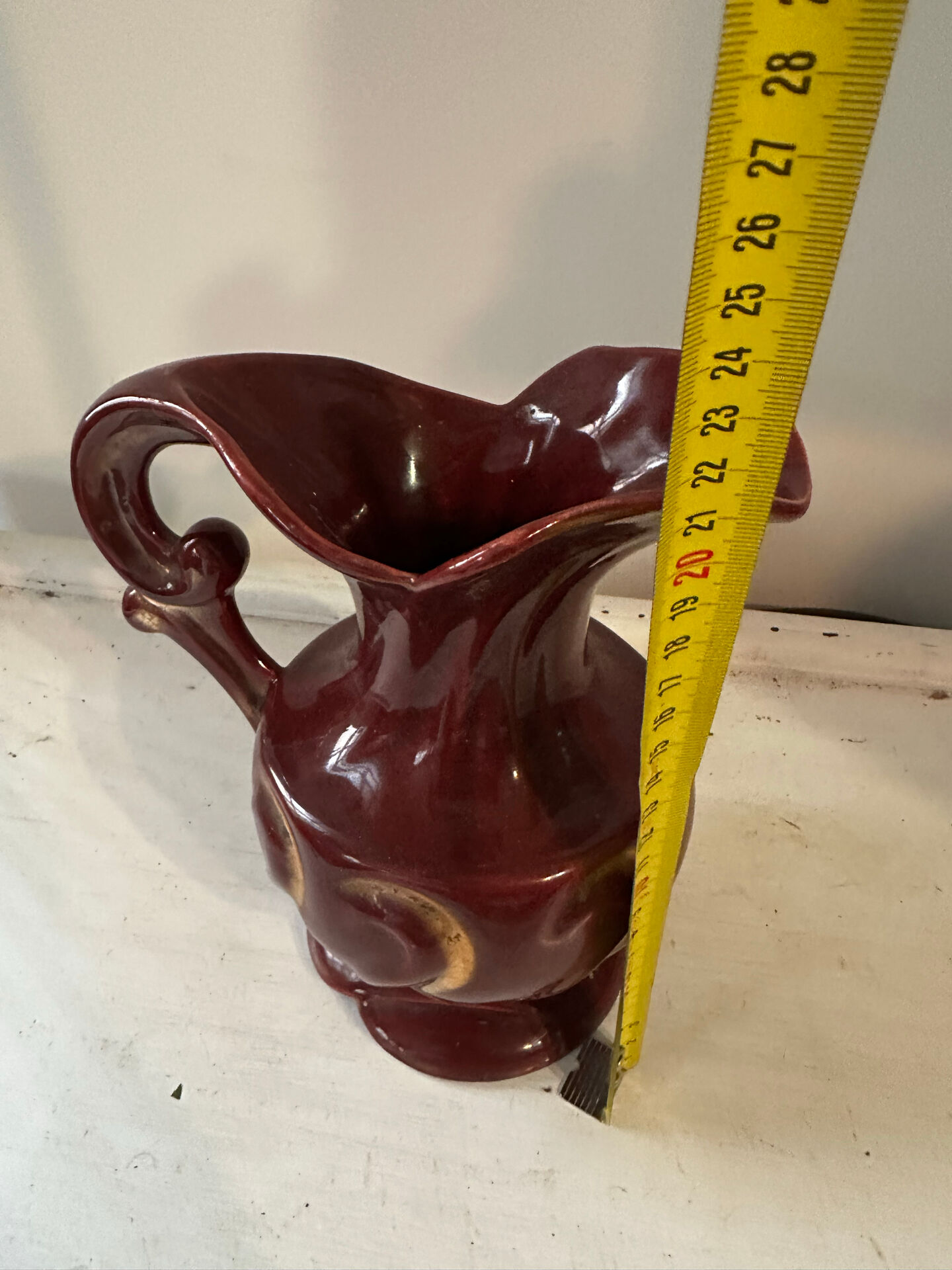Pichet Mid-Century ceramic no 14/20 Germany - Ruby red enhanced O