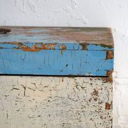Small antique painted pine chest – Poland, around 1930