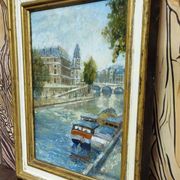 Huile sur panneau – Paris Quai des Grands-Augustins – signée H. Charby