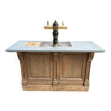 Solid oak bar counter