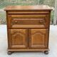 English sideboard with 2 doors, solid wood, medium satin oak