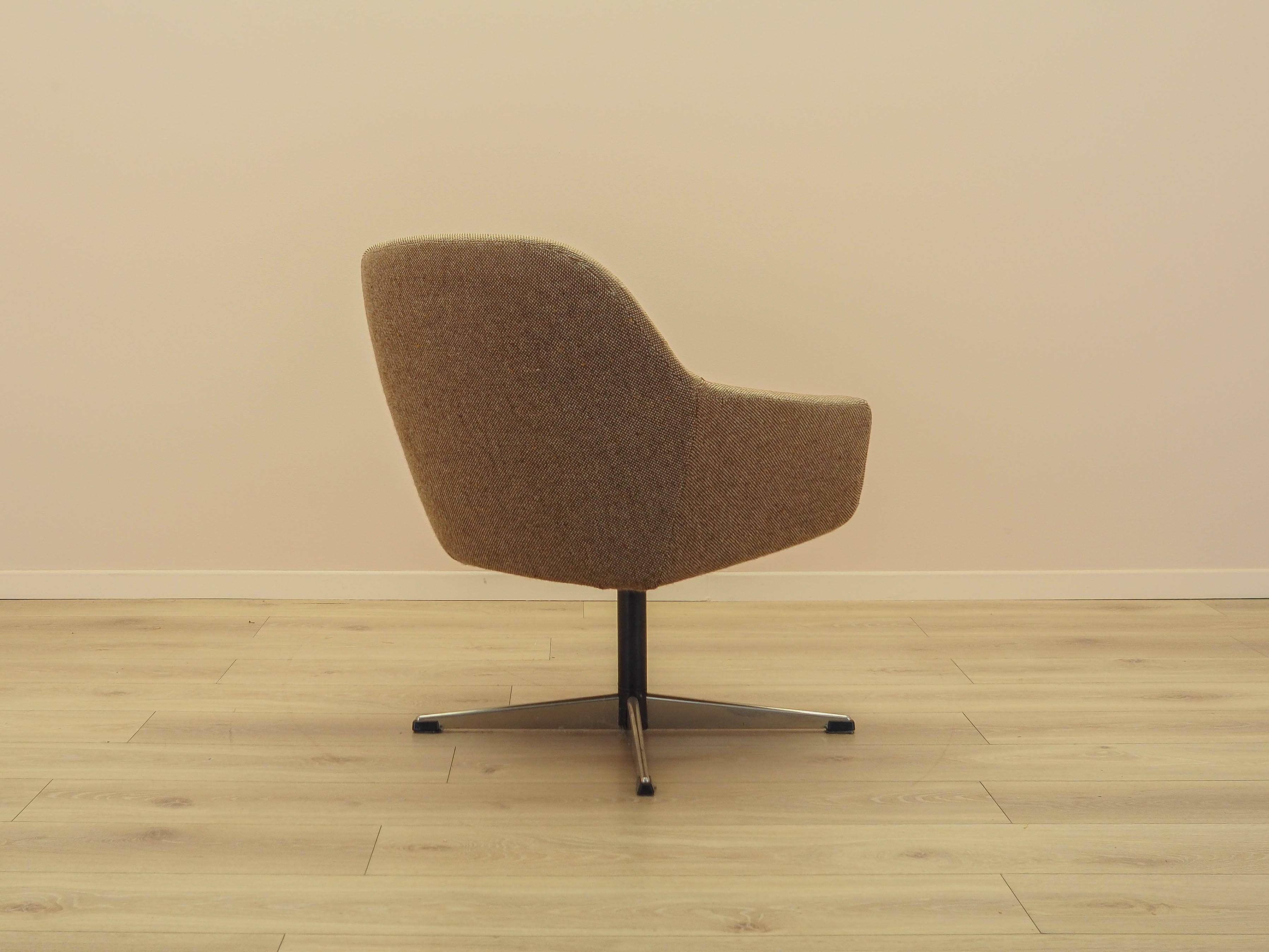 Brown armchair, Danish design, 1970s, production: Denmark