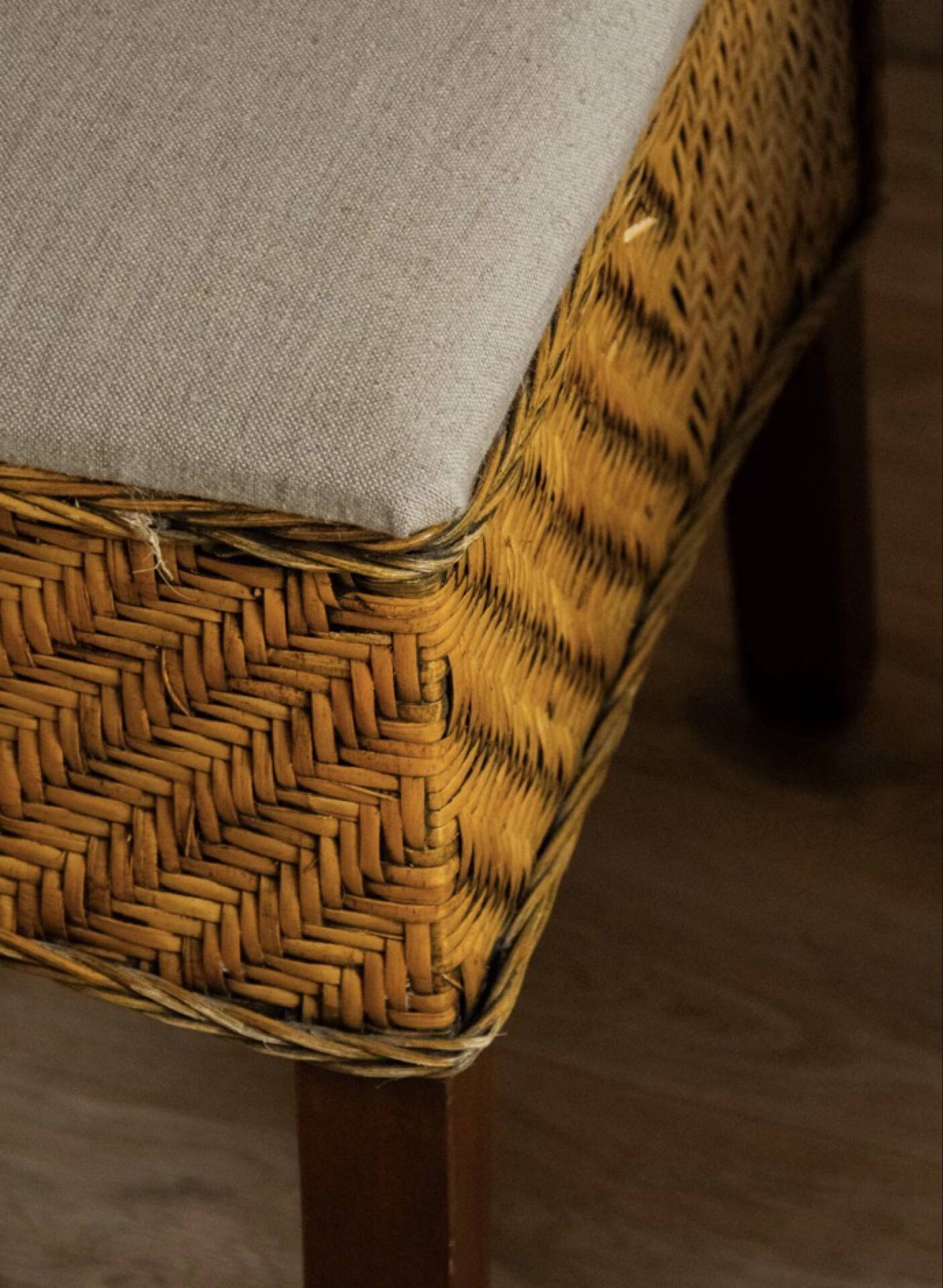 Paire de chaises en rotin