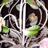 6-light flowered metal chandelier