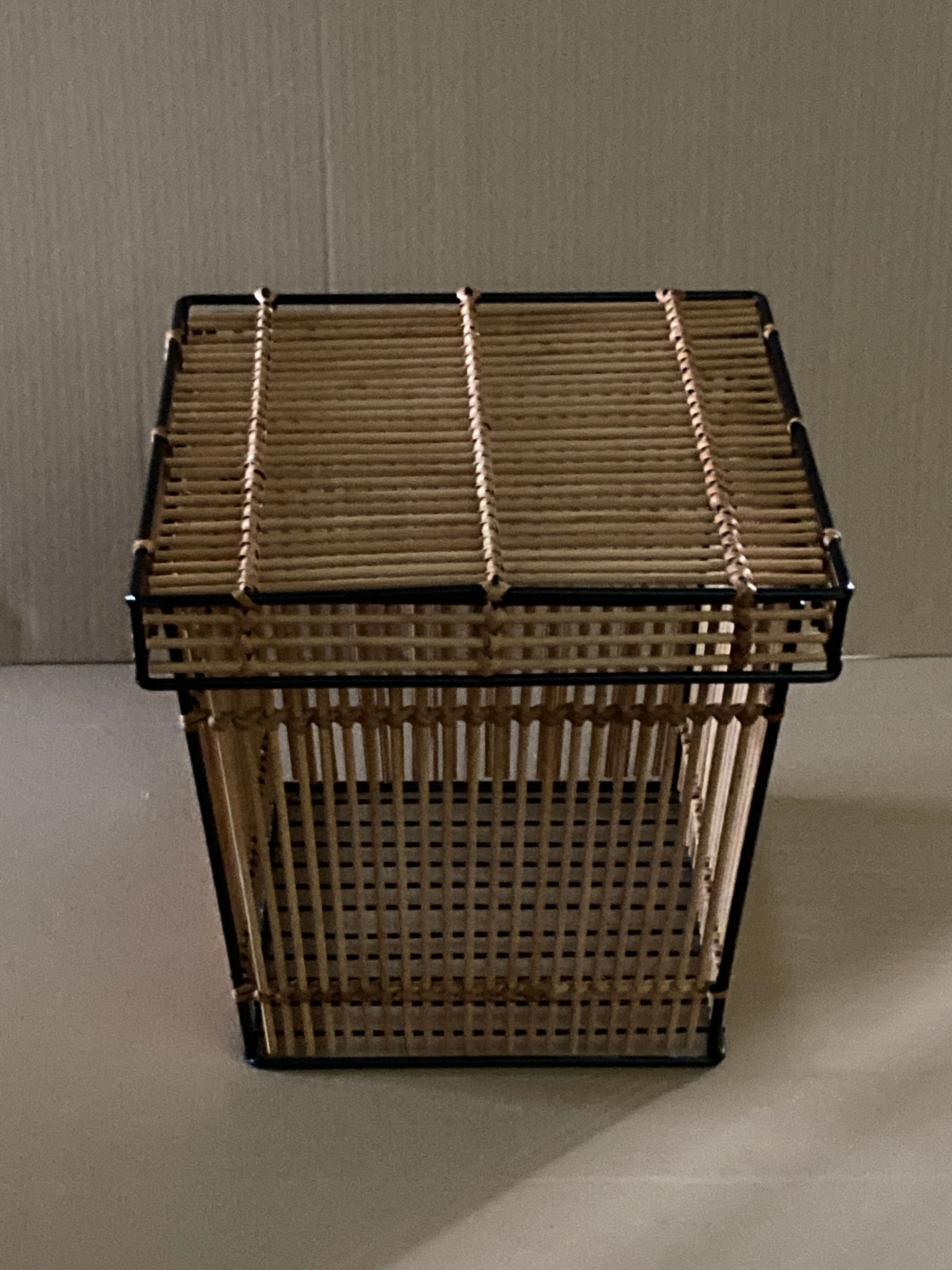 Boîtes ou paniers vintage en rotin et osier par Rohe Noordwolde, années 1960