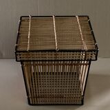 Vintage rattan wicker boxes or baskets by rohe noordwolde, 1960s