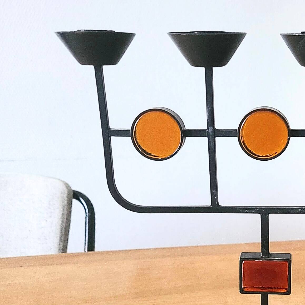 Erik hoglund four-candle chandelier. 1960s