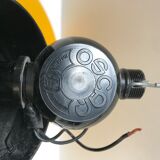 Oscar yellow and white metal pendant light, made in Italy