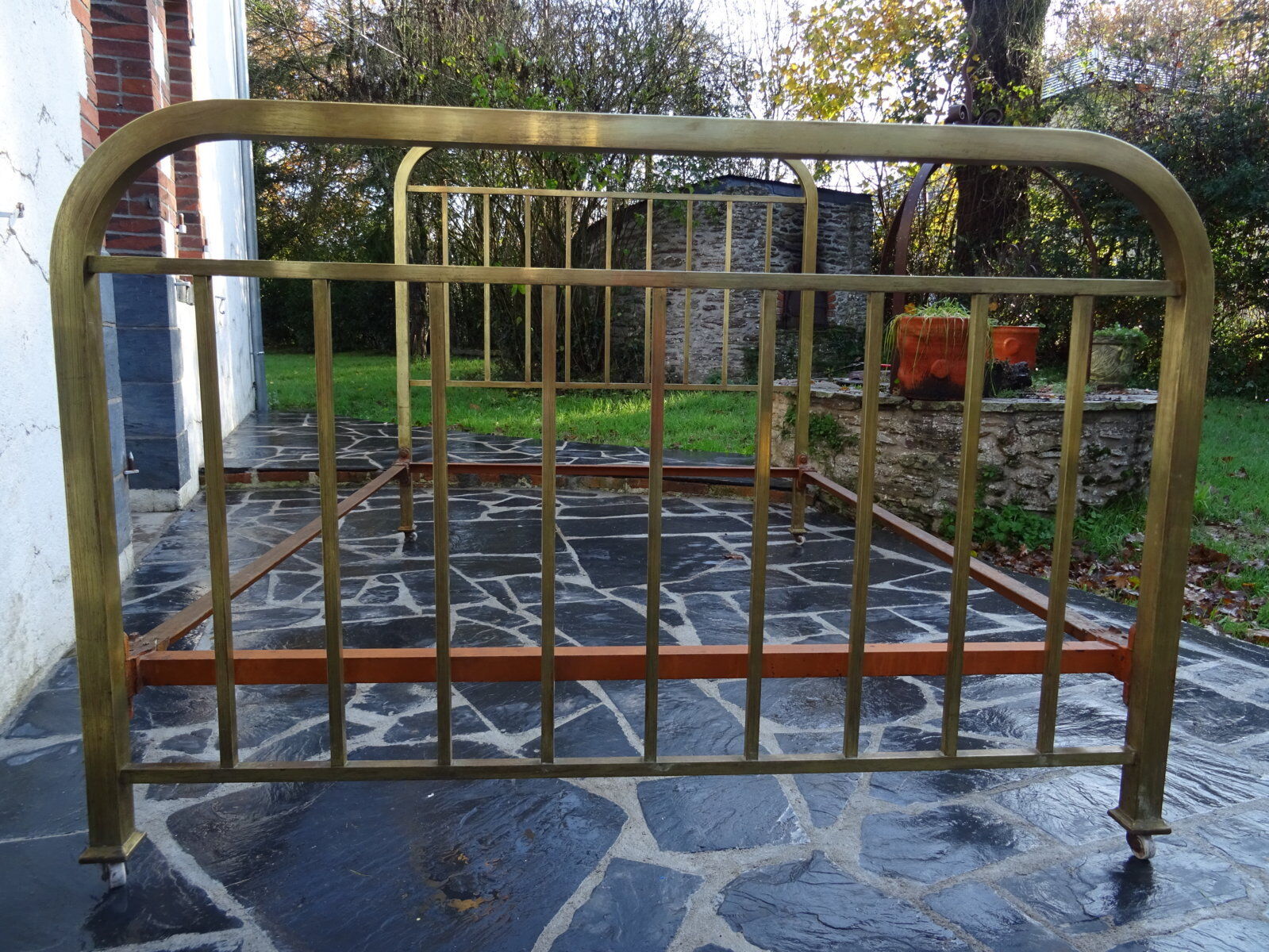 Double art brass art bed