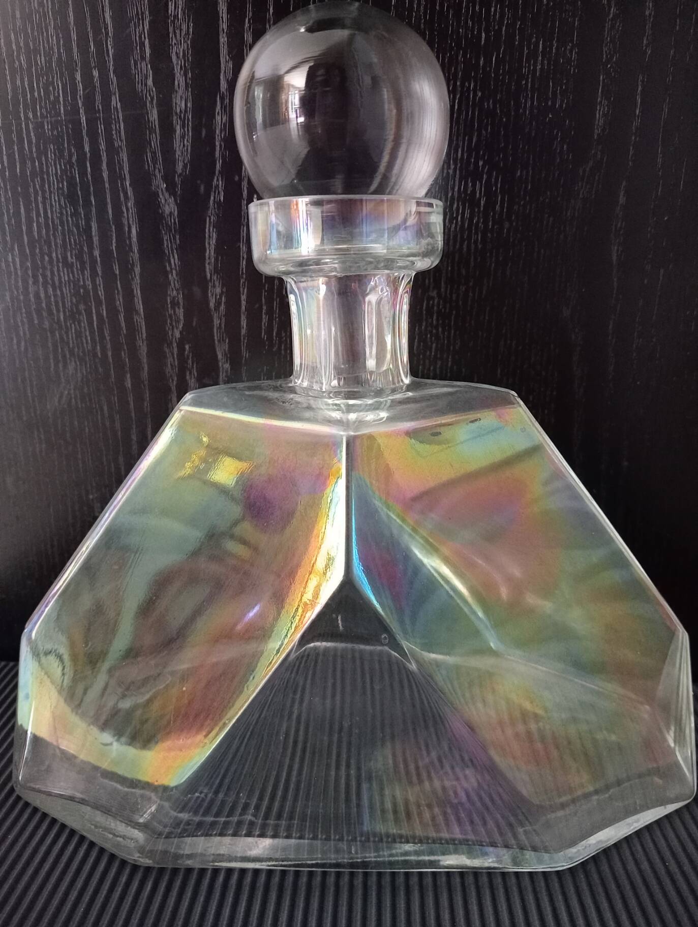 Vintage iridescent carafe