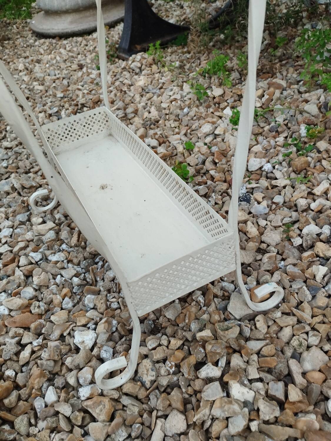 Antique vintage wrought iron planter