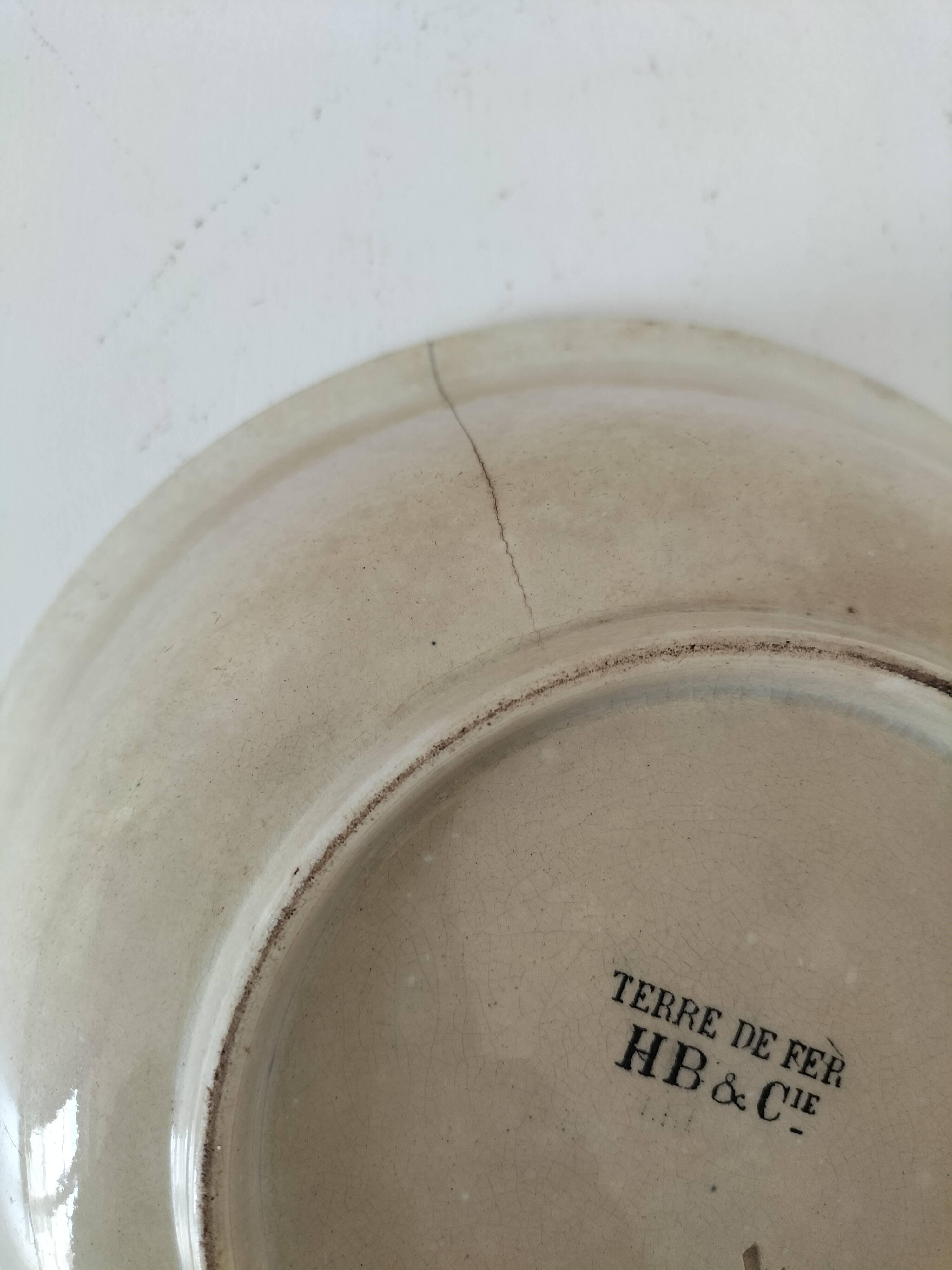 Old regional dish HB & Cie iron earth