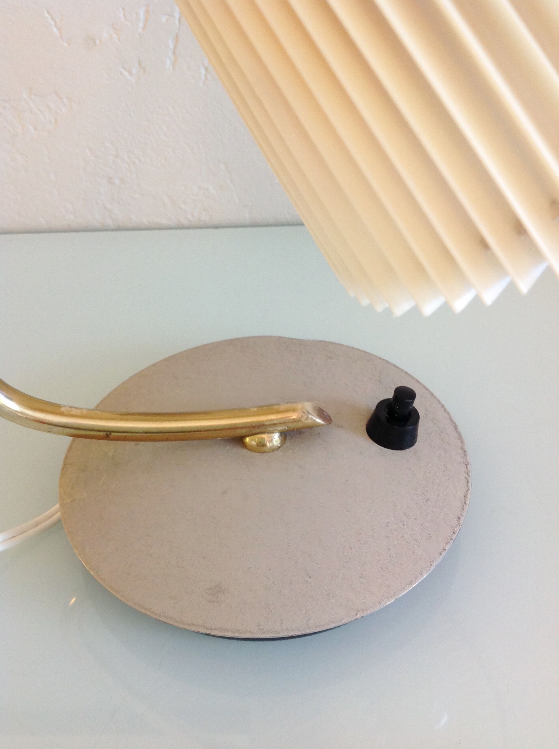 Bedside lamp with pleated day blinds, vintage 60