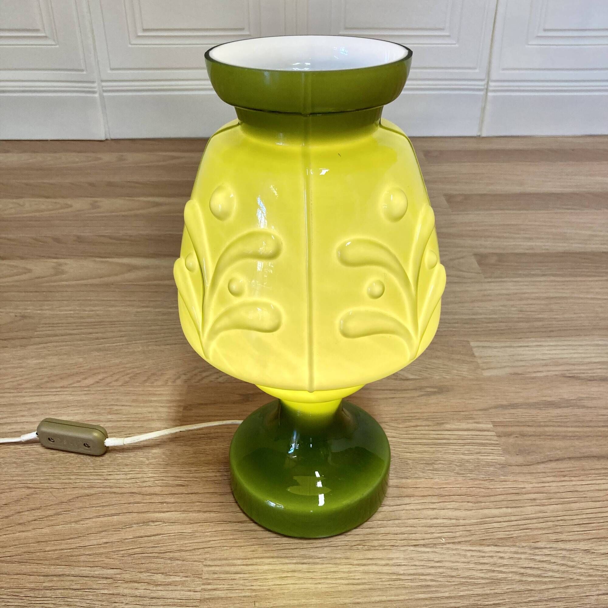 Glass lamp "design 1950".