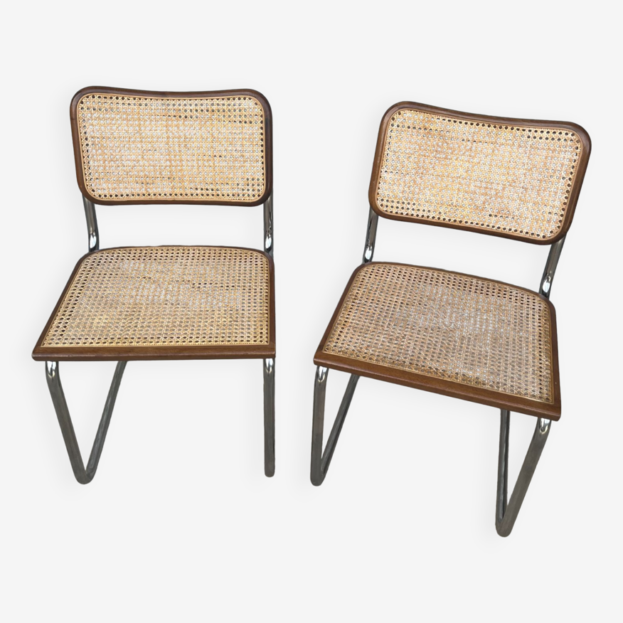 Paire duo de chaise Marcel Breuer Cesca B 32 | Selency