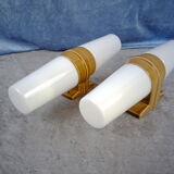 Midcentury "6060" sconces by Sigvard Bernadotte for IFÖ, Sweden. 1960's Set of 2.