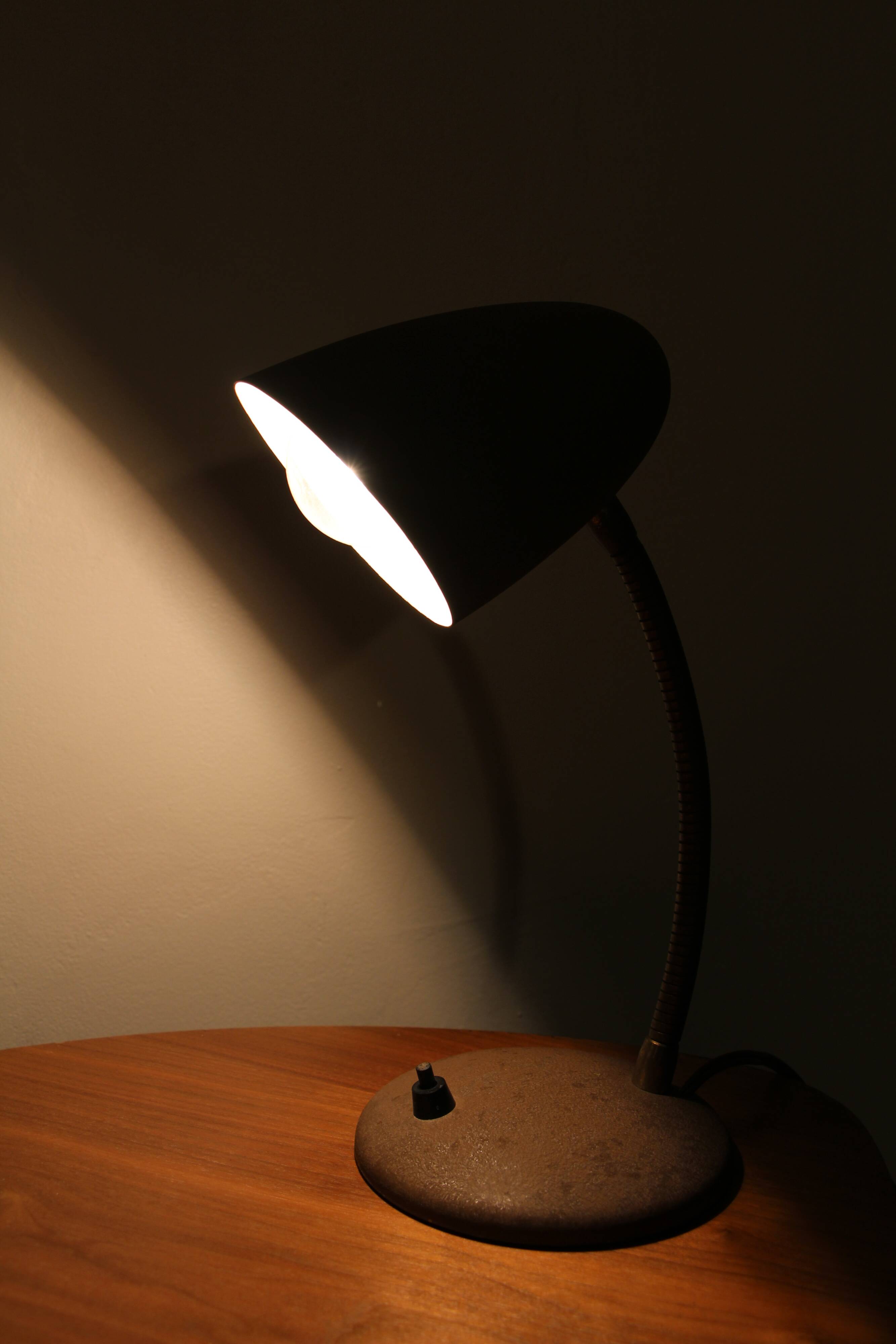 50's brown desk lamp