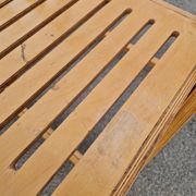 Set of 4 Folding Chairs in Wood and Plywood