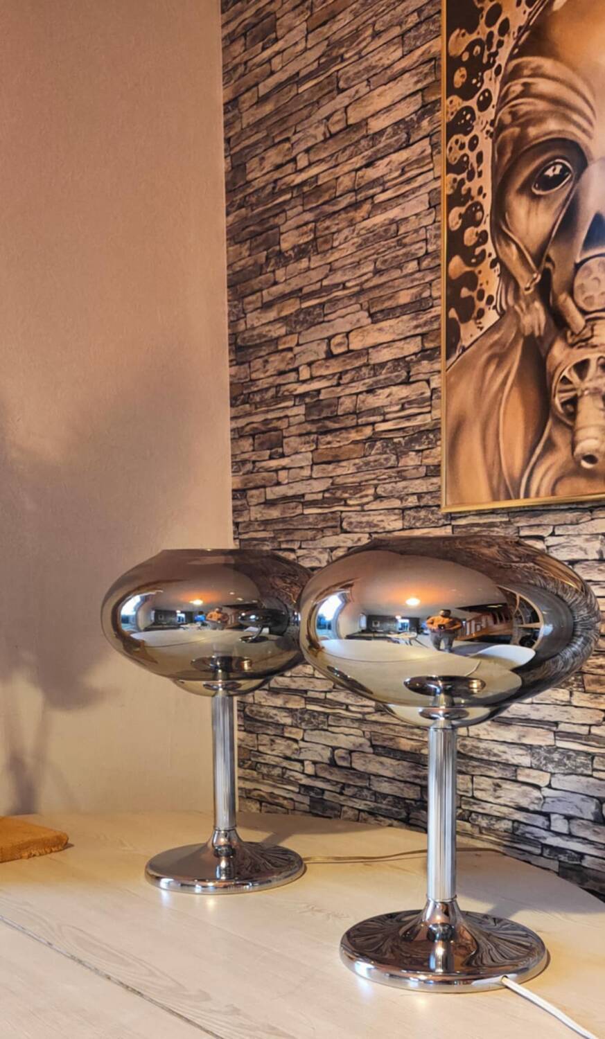 Pair of vintage lamps 1970 Italy