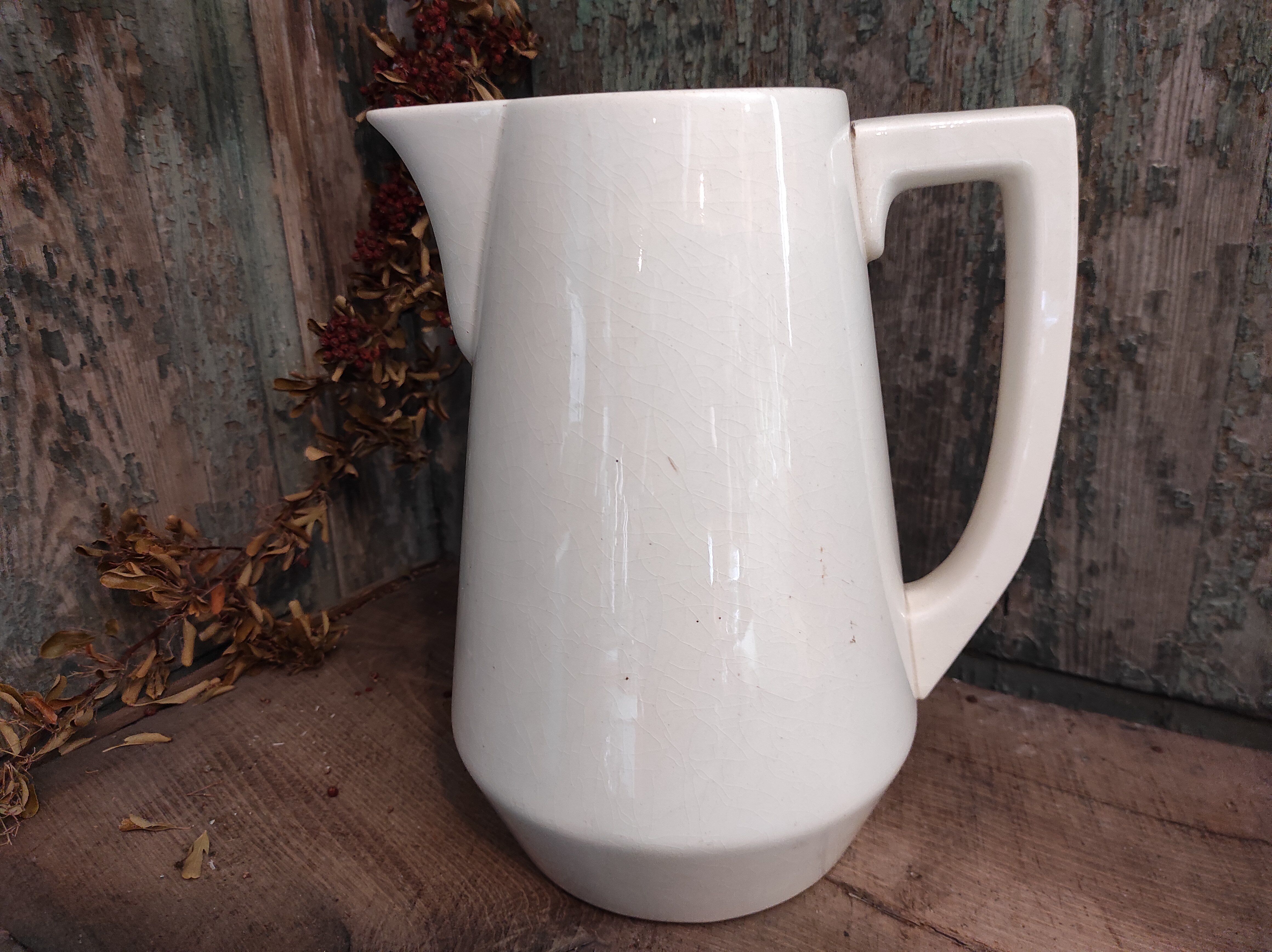 Vintage French white porcelain jug