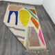 Blessed Moroccan Ourain rug, handwoven with colourful patterns, 150/250 cm.