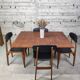 Table papillon ancienne, pieds compas