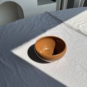 Moyen bol en grès Digoin Grès Pots France brun orange D17