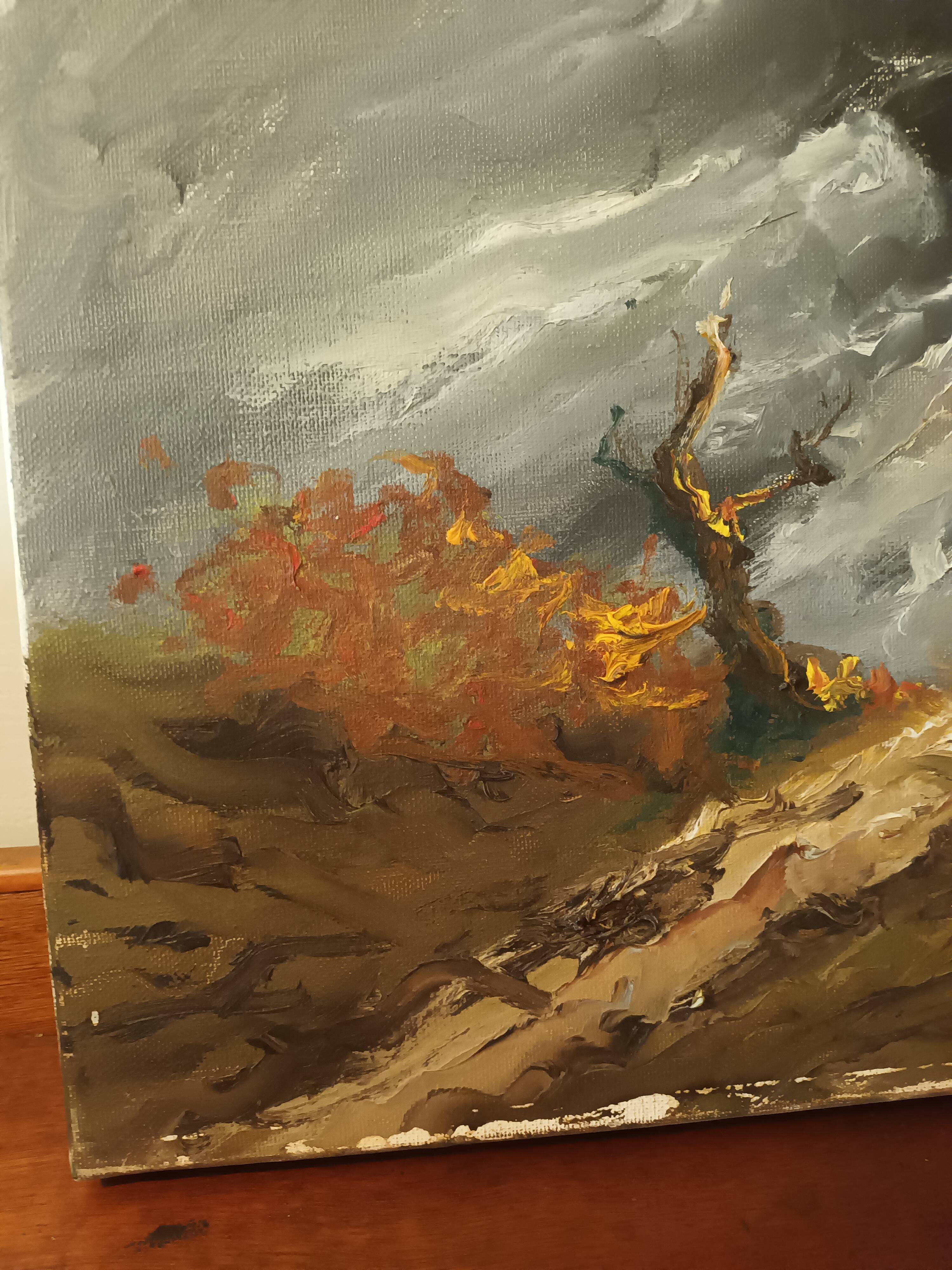 Landscape canvas painting