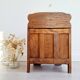 Art Deco bedside table in solid wood - blue top