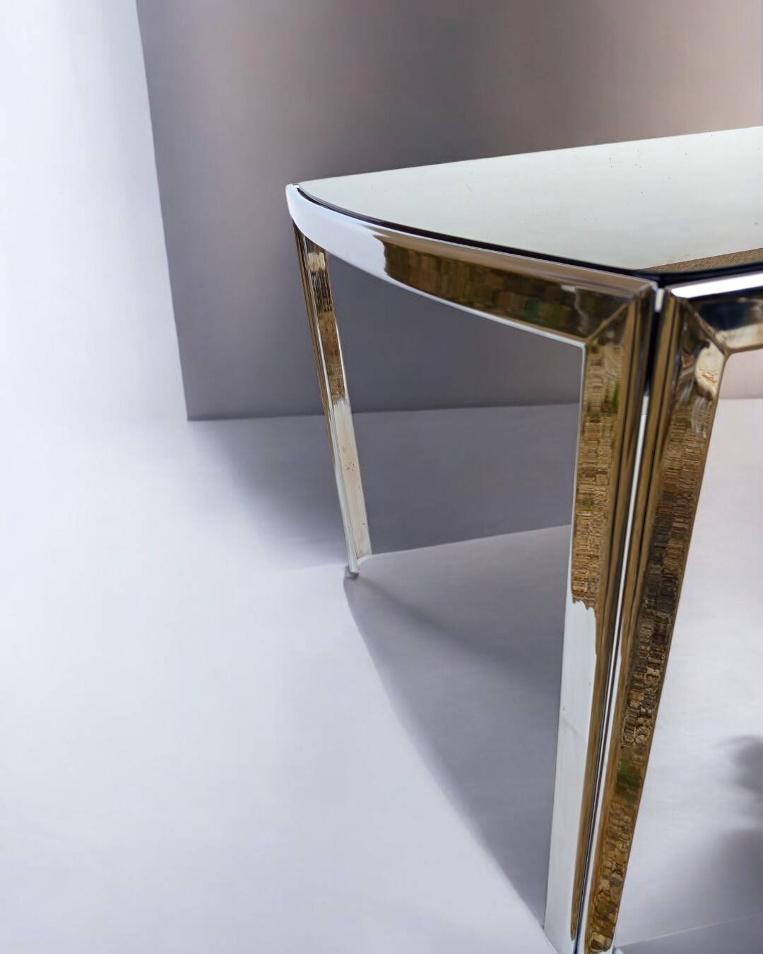 Vintage smoked glass table