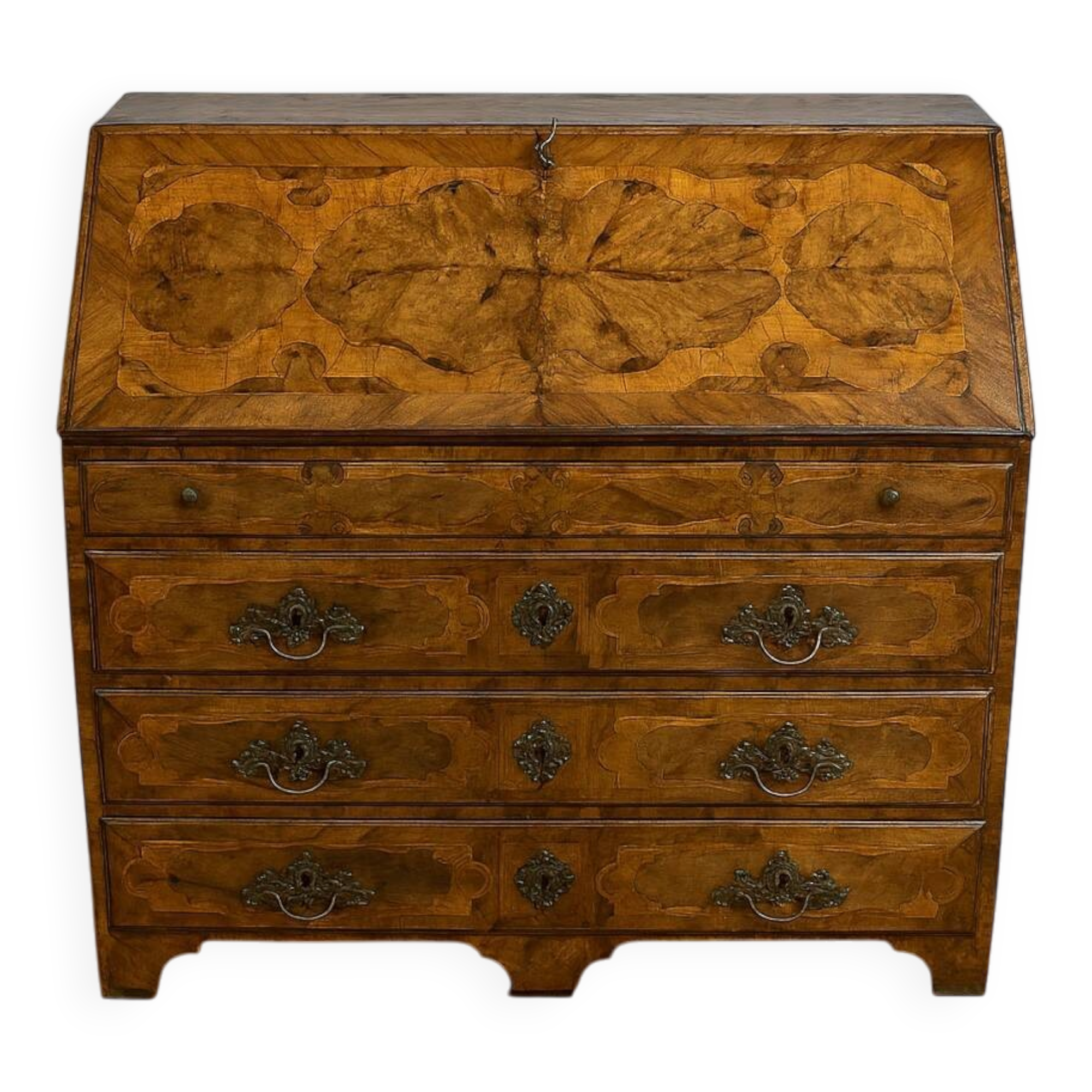 Bureau - commode ou commode scriban époque Louis XV en marquéterie