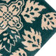 Antique indian carpet hand made green cream wool area 120x205cm