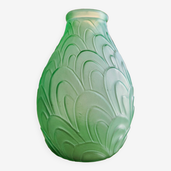 Pale green art deco vase